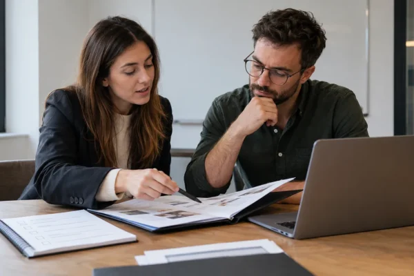 Agence et client préparant les données nécessaires au lancement d’une campagne publicitaire.