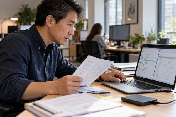 Illustration : Préparation de dossiers et d’exports pour une migration CRM