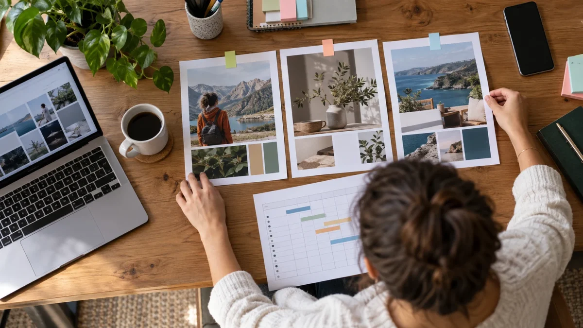 Illustration : Organisation de supports de campagnes marketing et d’une feuille de suivi