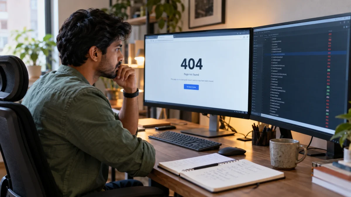 Illustration : Contrôle de liens et d’une page d’erreur après une refonte web