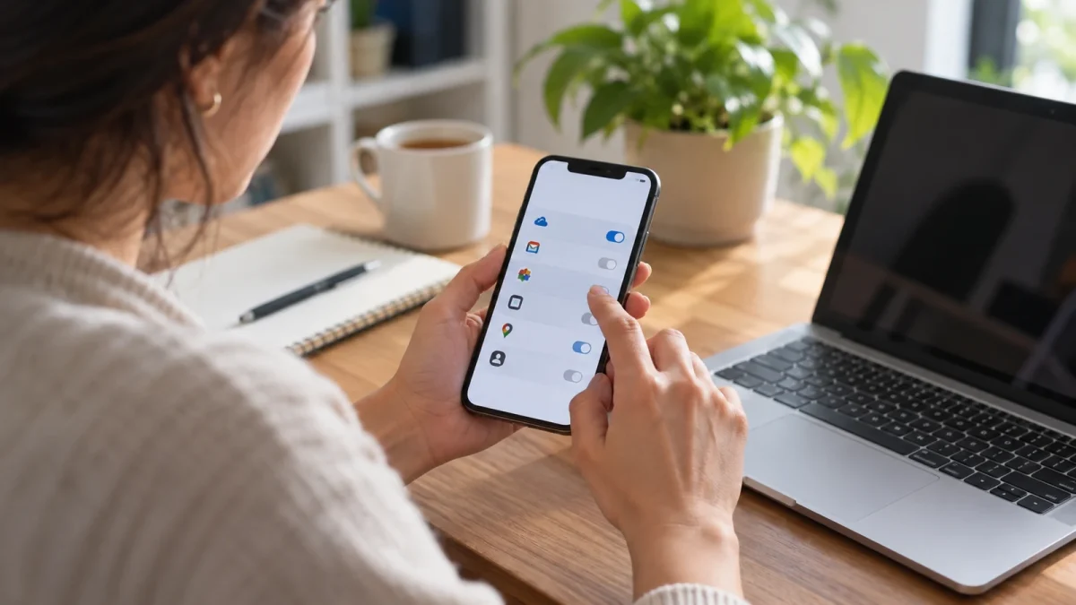 Illustration : Vérification des autorisations d’applications sur un smartphone